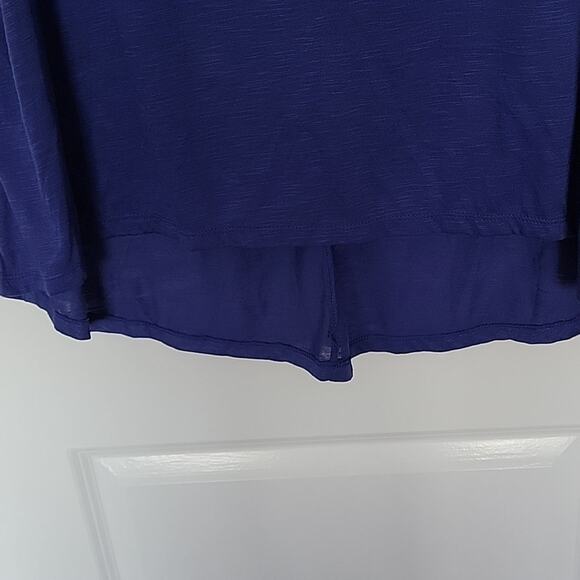 French Laundry Blue High Low Embellished Jeweled Tee, 2X - Picture 3 of 6